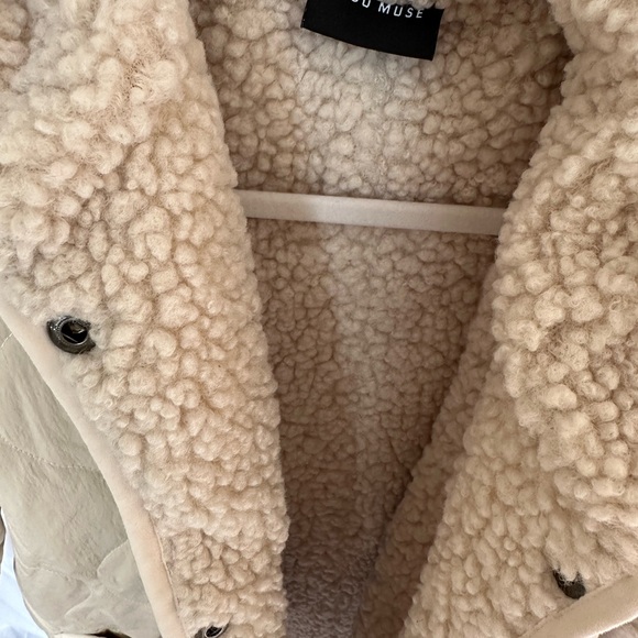 Cream Teddy Reversible Jacket - Picture 2 of 5